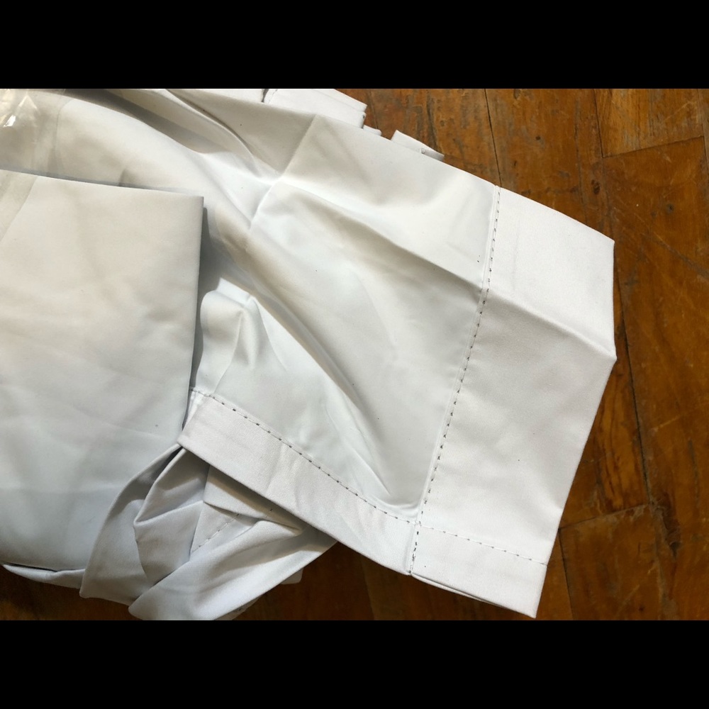 52x84 inch curtains. 2 white thick panels